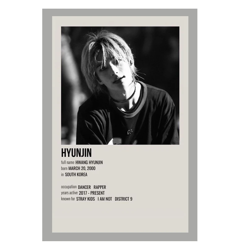 پوستر مدل استری کیدز stray kids طرح هیونجین hyunjin کد 472