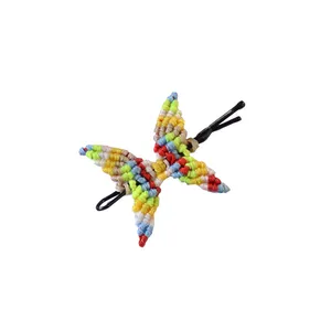 گیره مو دخترانه مدل مکرومه تیناری طرح پروانه 