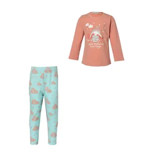 ست تی شرت آستین بلند و شلوار دخترانه مدل MD3-AS5334