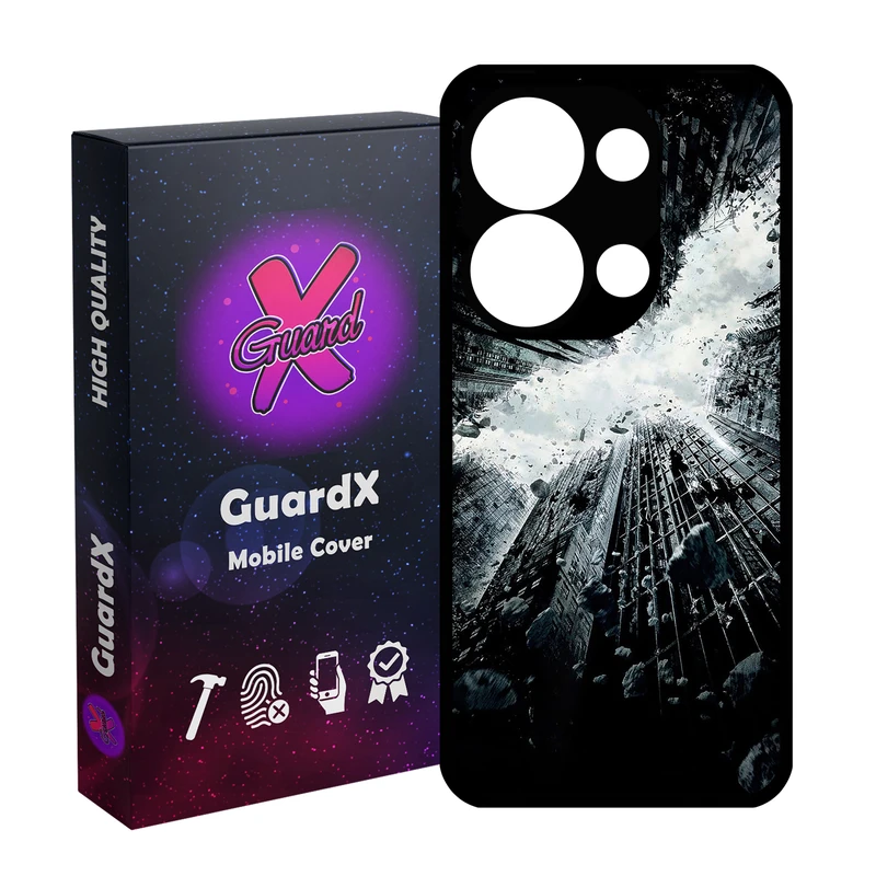 کاور گارد ایکس طرح Batman مدل Glass10821 مناسب برای گوشی موبایل شیائومی Redmi Note 13 Pro 4G / Poco M6 Pro 4G
