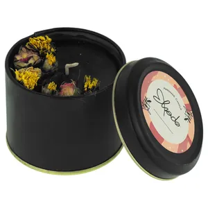 شمع دست ساز مدل Black flower