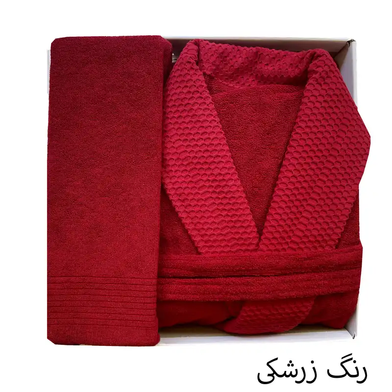 سرویس حوله پالتویی 3 تکه هنرمند مدل apiary