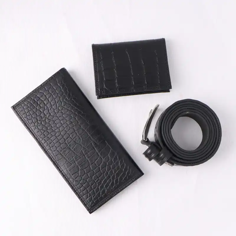 ست هدیه مردانه مدل چرم طبیعی