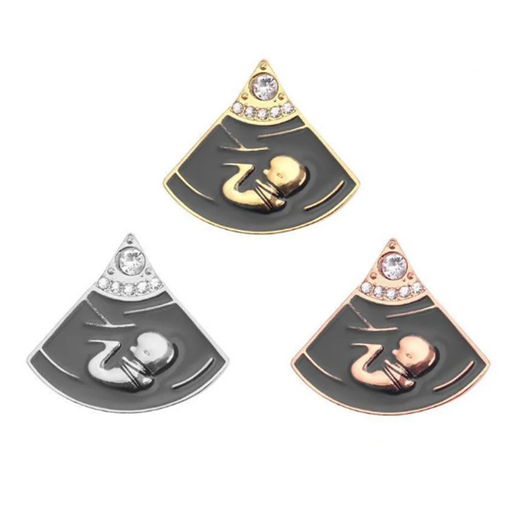 سنجاق سینه زنانه مدل سونوگرافی جنین