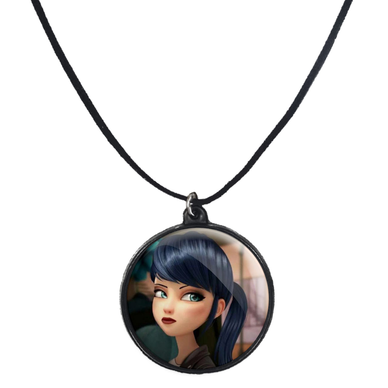 گردنبند پرمانه طرح کفشدوزکی کد pmb.2009 مدل دو طرفه