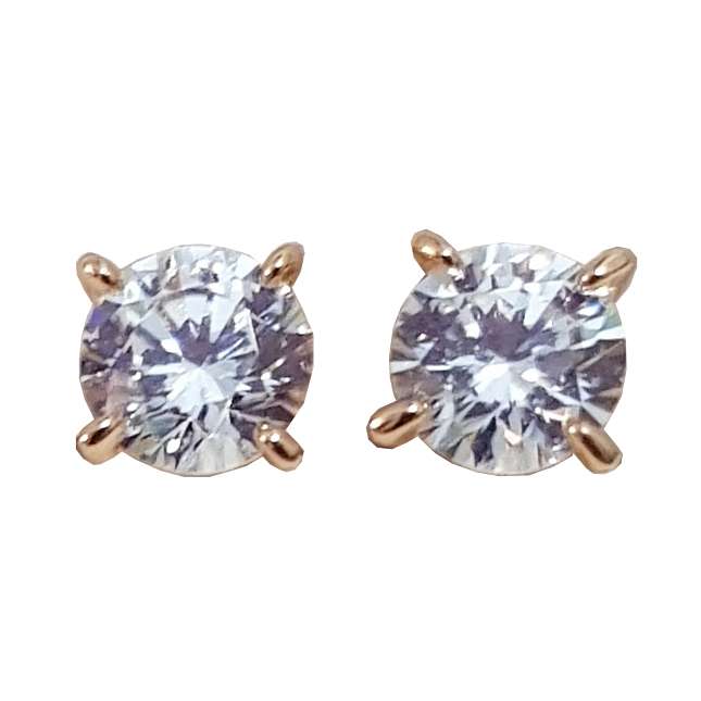 گوشواره زنانه ژوپینگ مدل تک نگین 3473