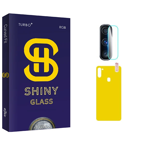 محافظ پشت گوشی آتوچبو مدل Shiny Pro مناسب برای گوشی موبایل سامسونگ Galaxy M11 به همراه محافظ لنز دوربین