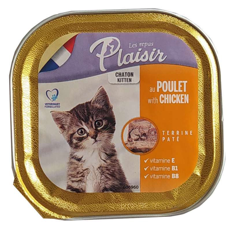 کنسرو غذای  گربه پلازیر مدل گوشت مرغ وزن 100 گرم