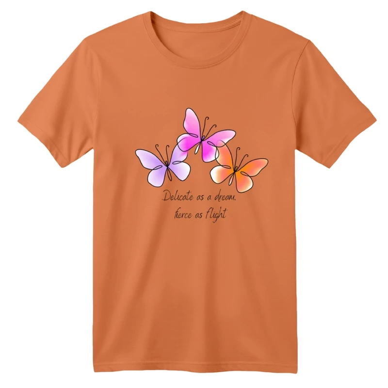 تی شرت آستین کوتاه بچگانه مدل پروانه های رنگی رنگ گلبهی