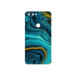 MAHOOT Turquoise marblewith golden streaks Cover Sticker for Tecno Phantom 8