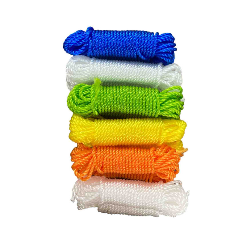 طناب آویز توری شید گلخانه مدل ضدآفتاب اعلا کد6mm طول 10متر بسته 12 عددی