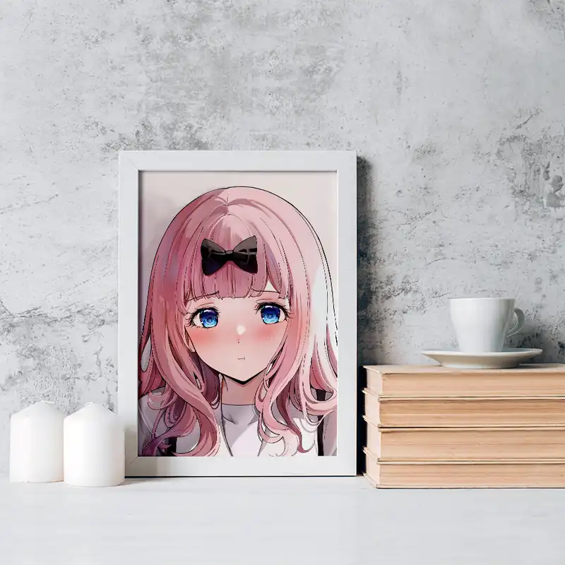 تابلو خندالو مدل چیکا فوجیوارا انیمه کاگویا ساما کد 16026