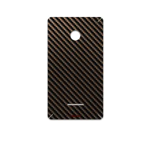 MAHOOT Glossy-Brown-Fiber Cover Sticker for Microsoft Lumia 532