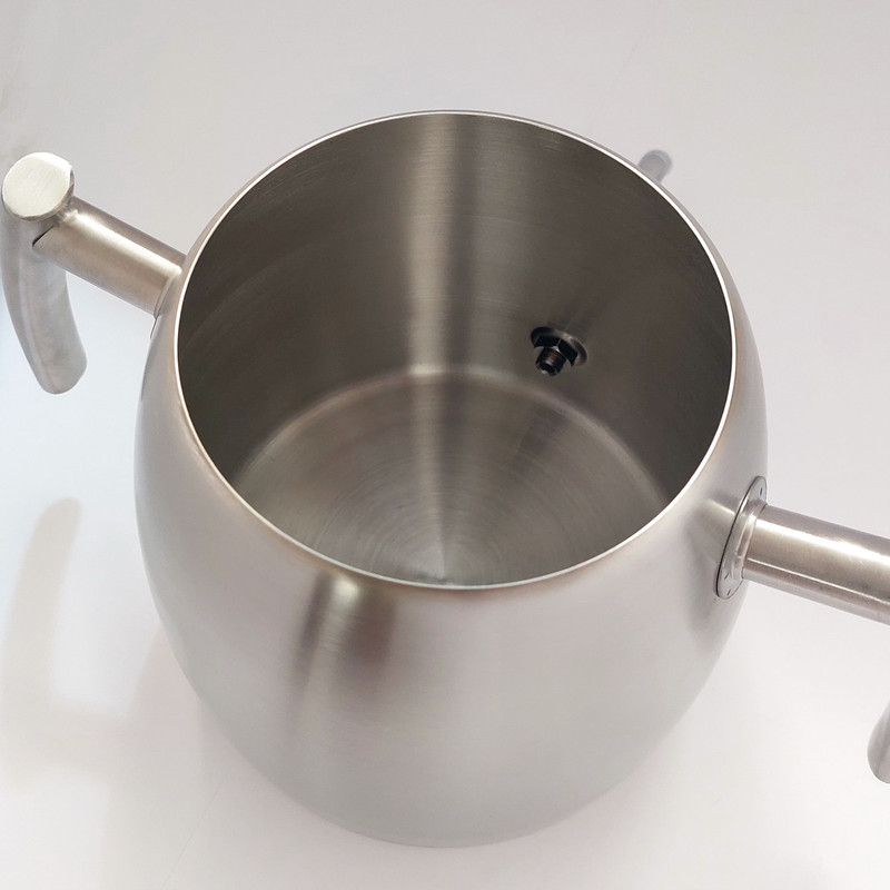 ست کتری و قوری نزاز مدل هرمی تمام استیل