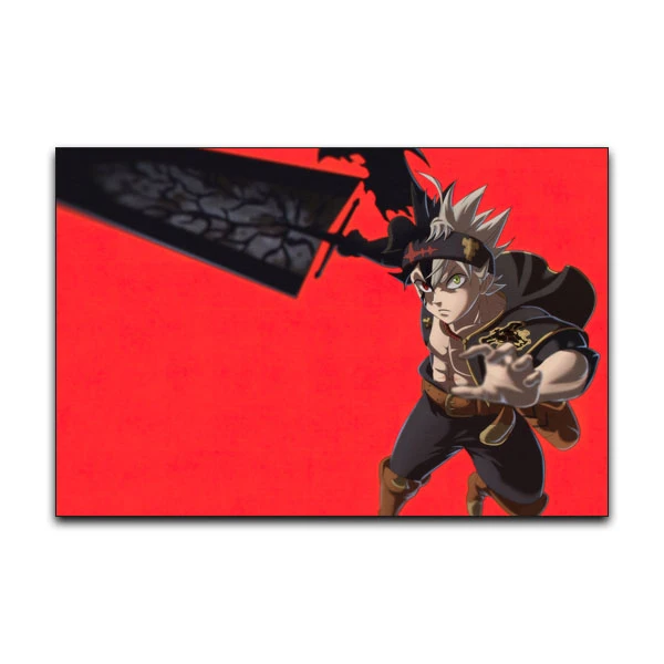 تابلو شاسی گوفی مدل آستا انیمه شبدر سیاه طرح Asta Black Clover Anime کد RDBK51