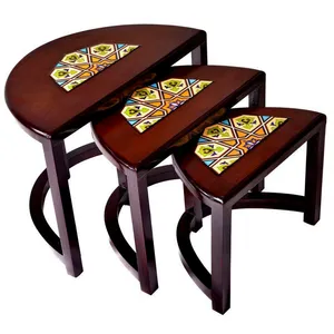 میز عسلی مدل کویین بسته 3 عددی