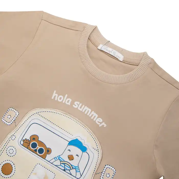 ست تی شرت و شلوارک پسرانه فیورلا مدل fun van 34057