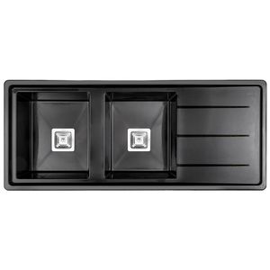 سینک ظرفشویی گرانیت توکار دو لگنه مدل 120MSD