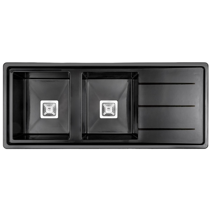 سینک ظرفشویی گرانیت توکار دو لگنه مدل 120MSD