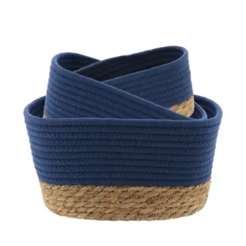 سبد بافتنی مدل حصیری مجموعه ۳ عددی