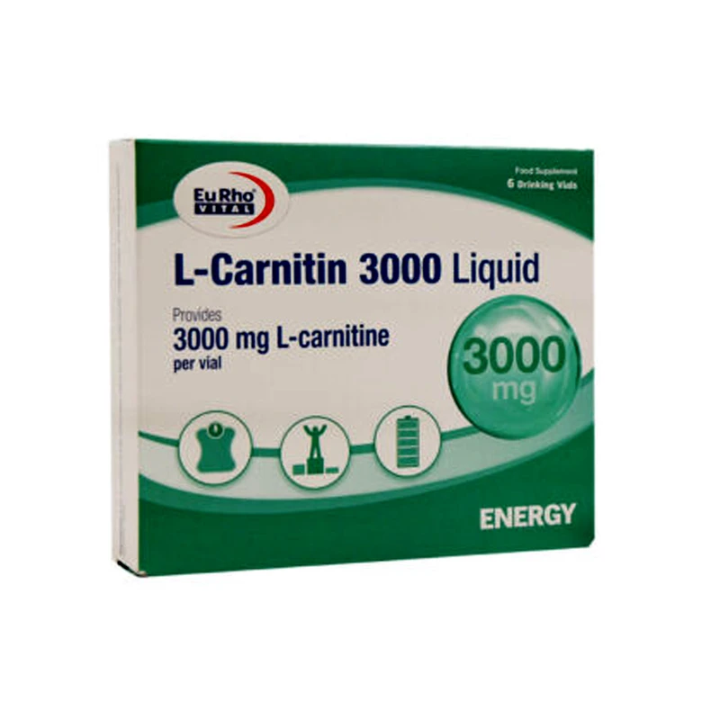 ویال خوراکی ال کارنیتین 3000 میلی گرم یوروویتال بسته 6 عددی