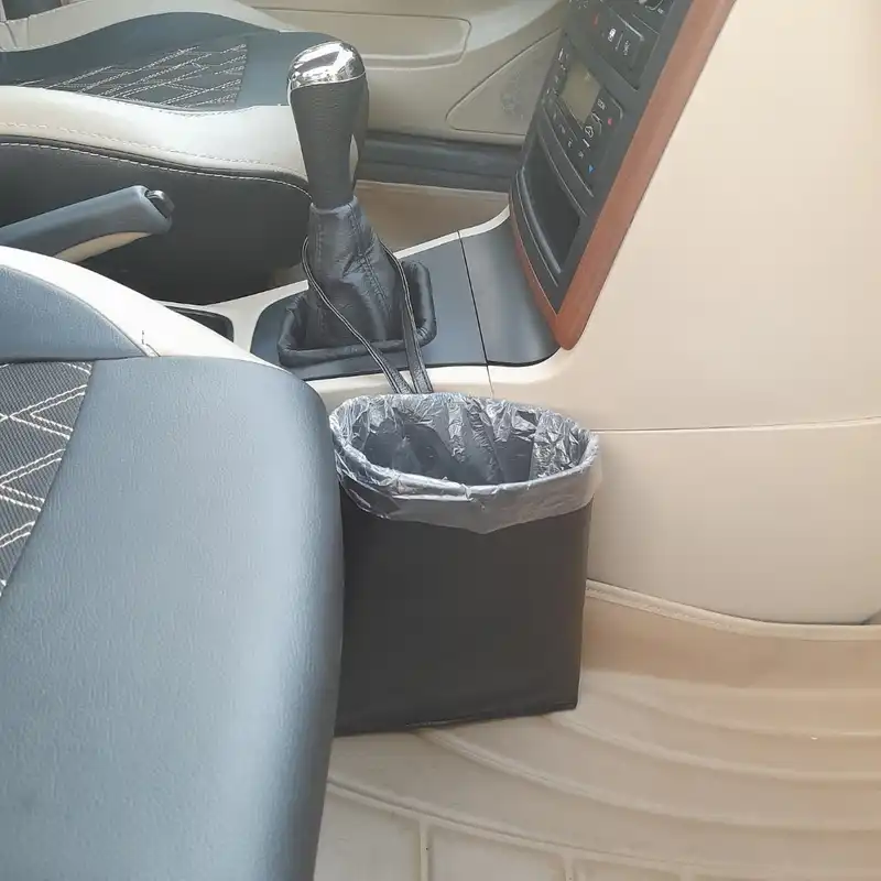 سطل زباله خودرو مدل چرمی