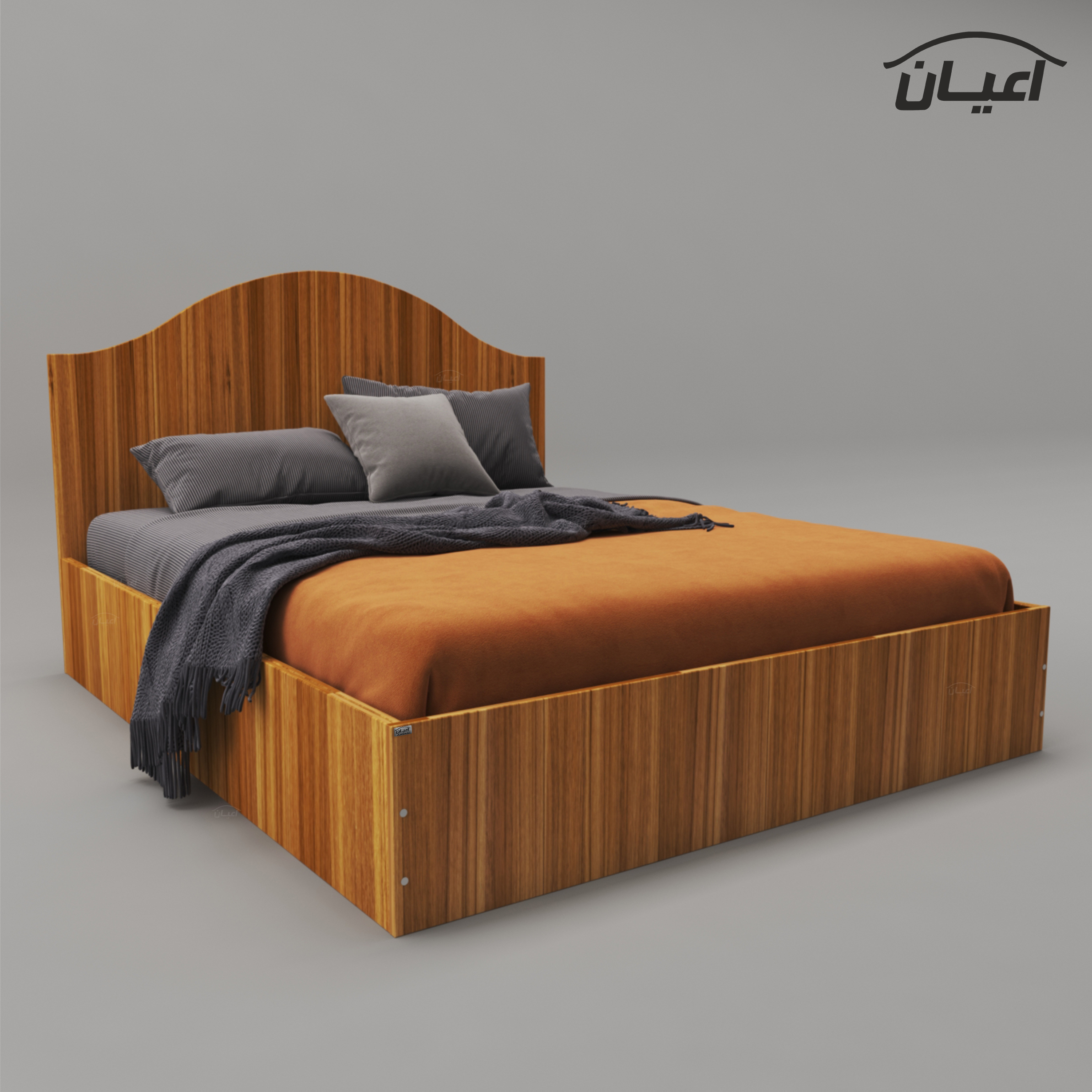 تخت خواب دونفره اعیان مدل FH365 سایز 160x200 سانتی متر