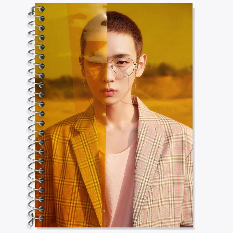 دفتر زبان 50 برگ خندالو مدل سه خط طرح کی گروه شاینی Shinee کد 12360