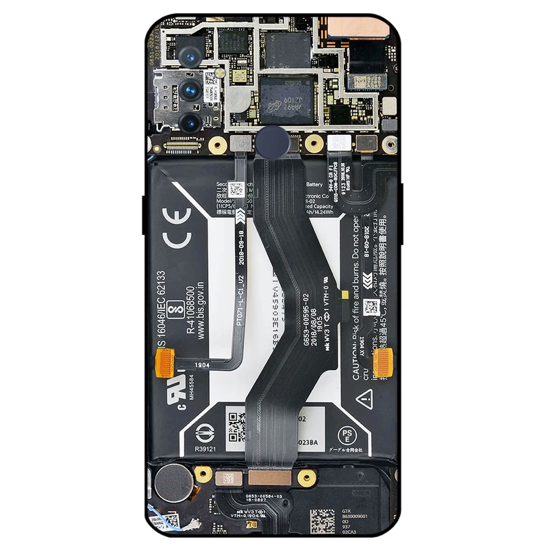 کاور مگافون طرح برد موبایل مدل 8004 مناسب برای گوشی موبایل وان پلاس Nord N100	