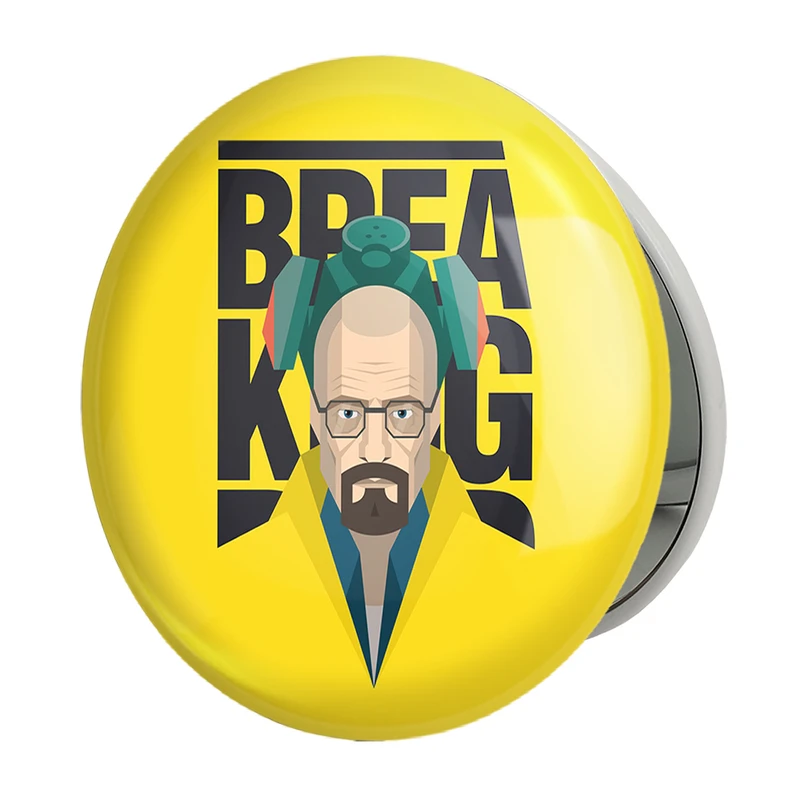 آینه جیبی خندالو طرح والتر وایت سریال بریکینگ بد Breaking Bad مدل تاشو کد 13288 