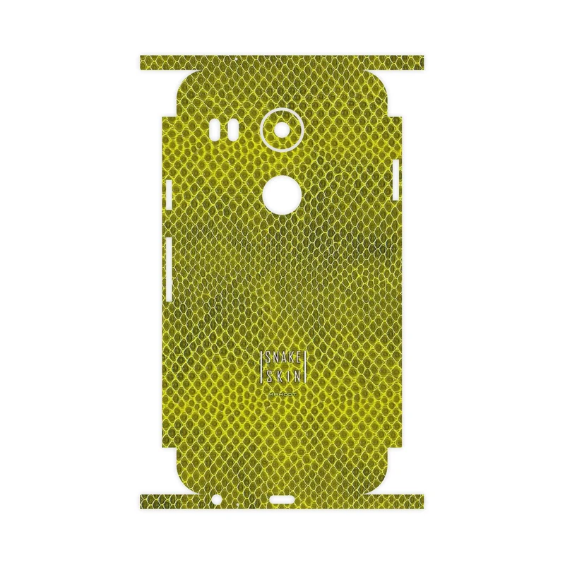 برچسب پوششی ماهوت مدل Yellow Snake Skin-FullSkin مناسب برای گوشی موبایل گوگل Nexus 5X