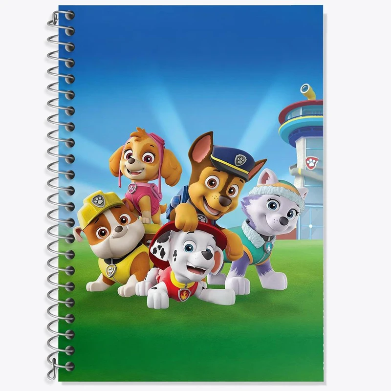 دفتر زبان 50 برگ خندالو مدل سه خط طرح سگ های نگهبان Paw Patrol کد 4724