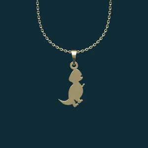 گردنبند طلا 18 عیار زنانه مدوپد مدل دایناسور کد BB2-1-1208