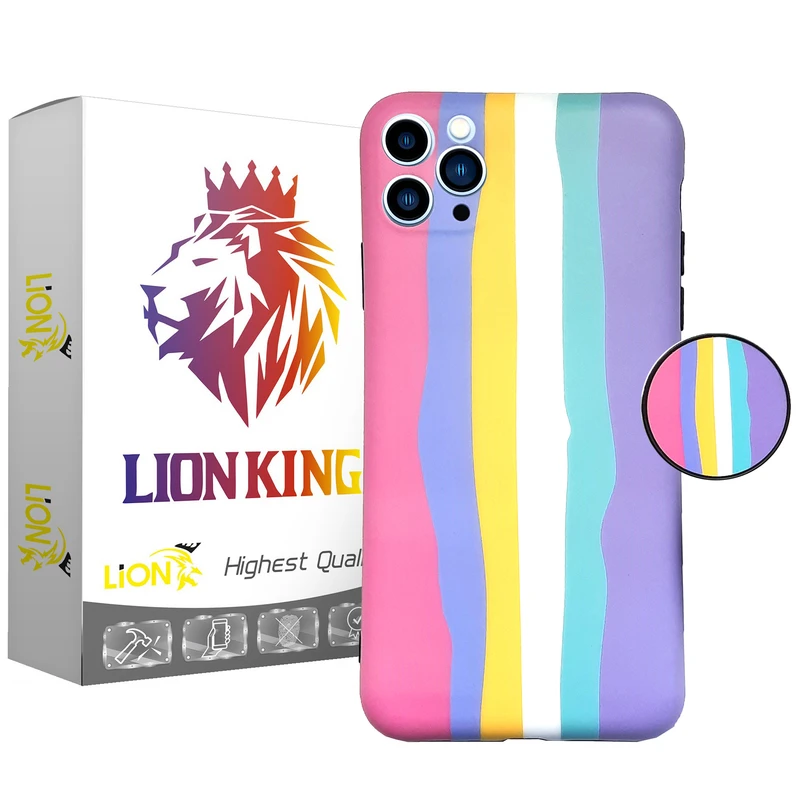   کاور لاین کینگ مدل IMD RANGINKAMAN مناسب برای گوشی موبایل اپل IPhone 13 pro به همراه پایه نگهدارنده