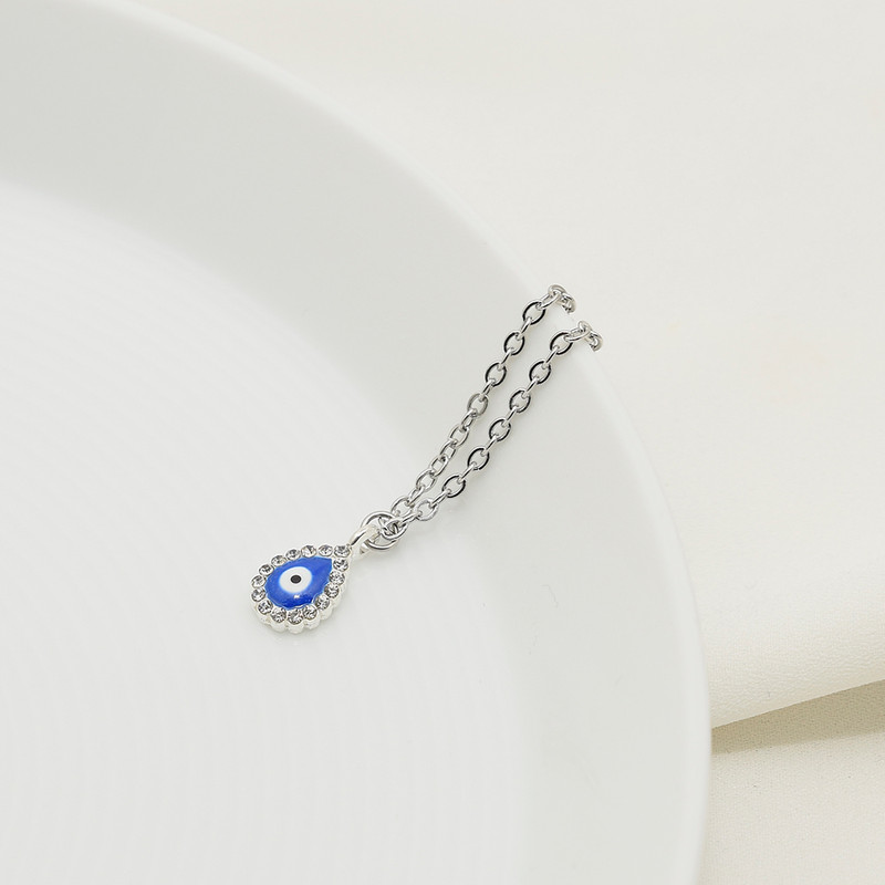 آویز ساعت زنانه دلنار گالری مدل چشم نظر اشکی نگین دار