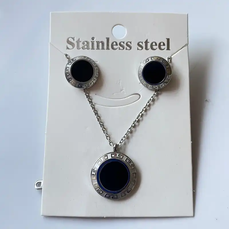 نیم ست زنانه مدل دایره نگین