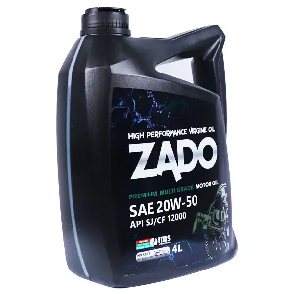 روغن موتور زادو مدل SAE 20W50-SJ/CF-12000 حجم 4 لیتر