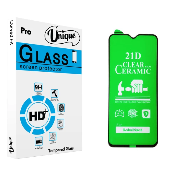 محافظ صفحه نمایش سرامیکی يونيک مدل +Clear مناسب برای گوشی موبایل شیائومی Note 8
