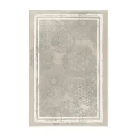 فرش ماشینی 1000 شانه اورکوم زمینه و حاشیه کرم طرح مینیمال تارا کد OR.1111