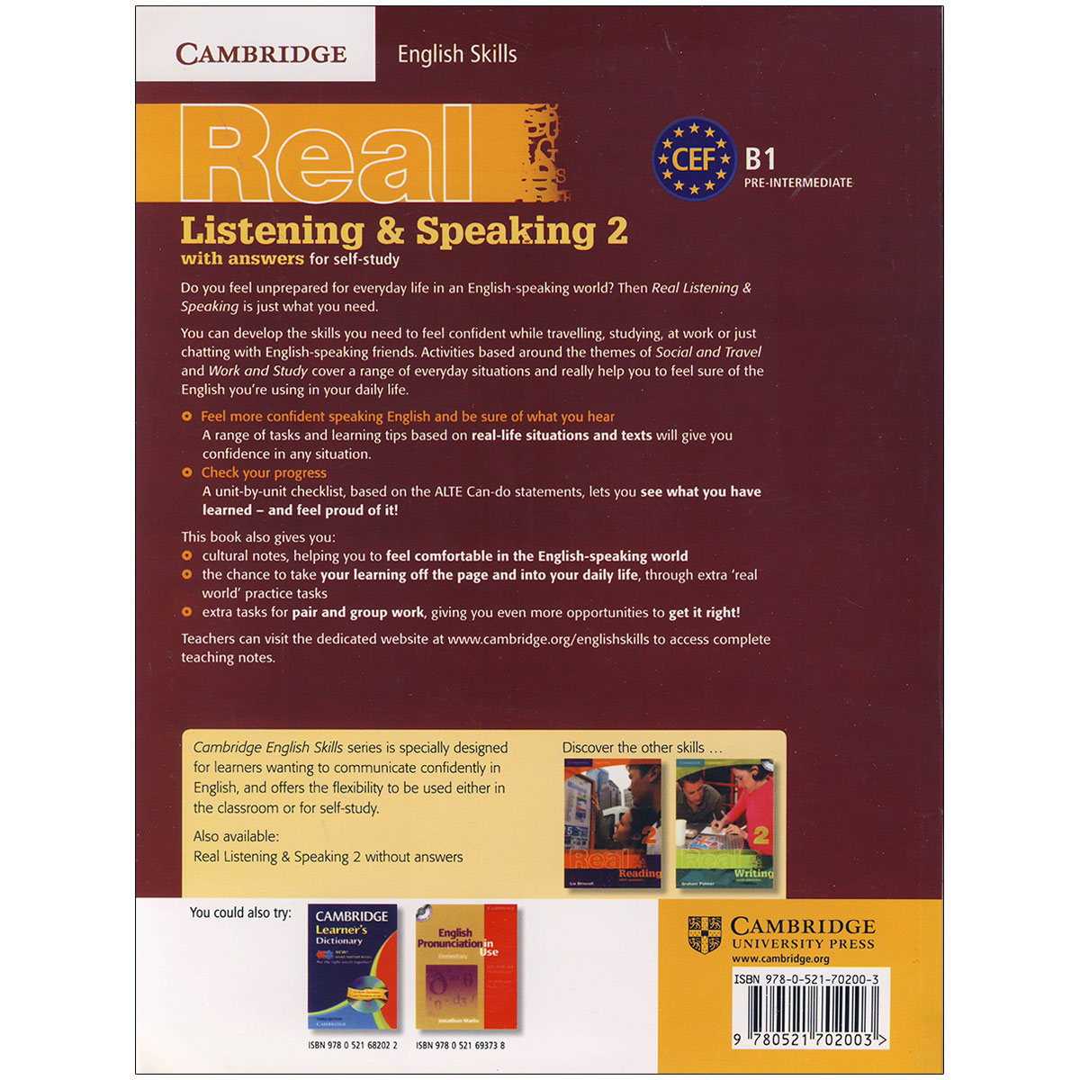  خرید اینترنتی با تخفیف ویژه کتاب Real Listening and Speaking 2 اثر Sally Logan انتشارات کمبریج 