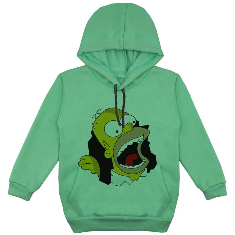  هودی پسرانه مدل سیمپسون کد F112 رنگ سبز 