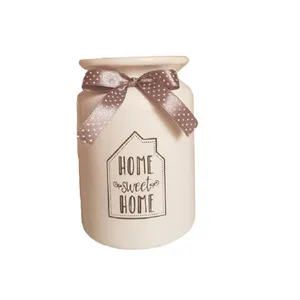 گلدان دکوری مدل پاپیون  طرح HOME