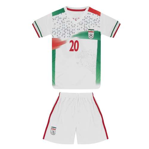  ست تیشرت و شلوارک ورزشی پسرانه طرح تیم ملی مدل سردار آزمون 2022 