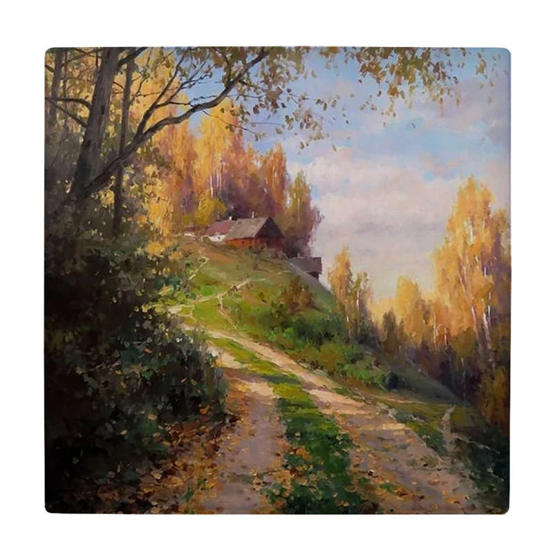  زیر لیوانی  طرح کلبه کوهستانی کد    6203004_5654