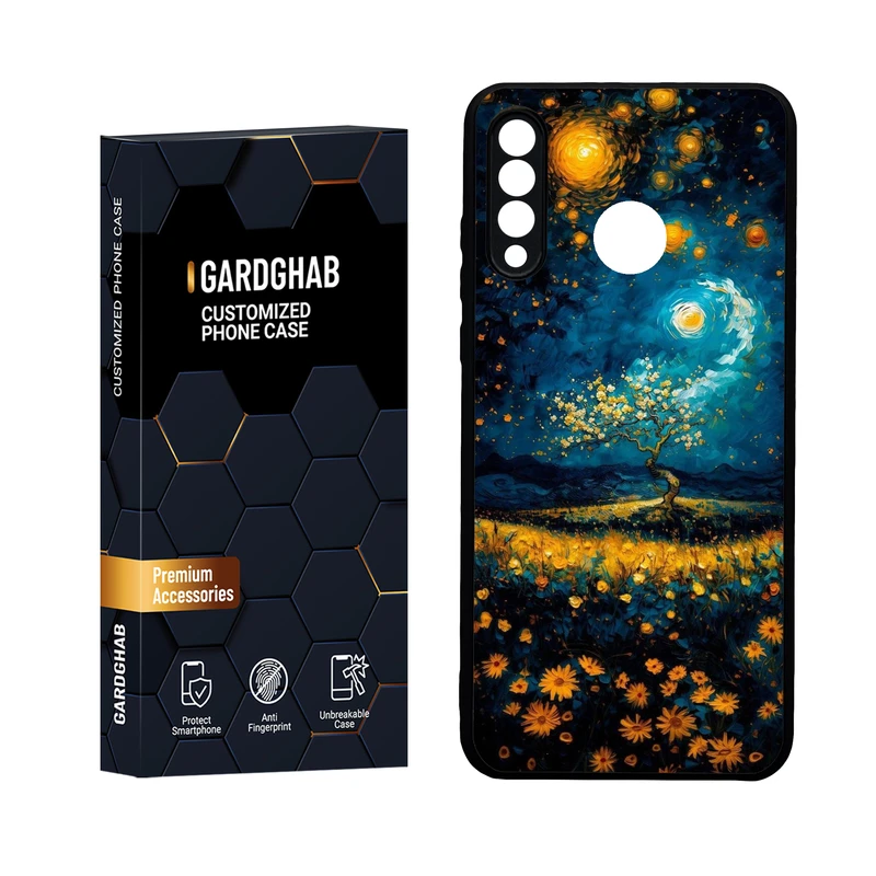 کاور گارد قاب مدل دور ژله ای هنری مناسب برای گوشی موبایل هوآوی P30 Lite