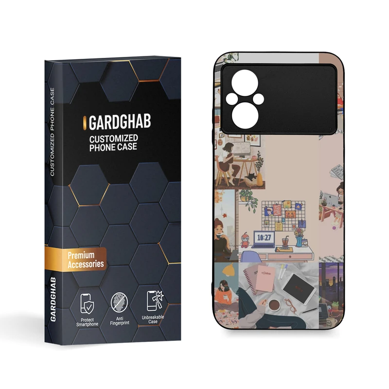 کاور گارد قاب مدل دخترانه مناسب برای گوشی موبایل شیائومی Poco M4 5G / Poco M5 4G
