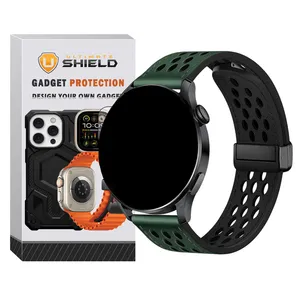 Ultimate Shield Dot Leather Magnet Band for Samsung Galaxy Watch 4/5/6/7/FE size 40/43/44/46/47mm