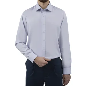 پیراهن آستین بلند یقه کراواتی مردانه مدل 813
