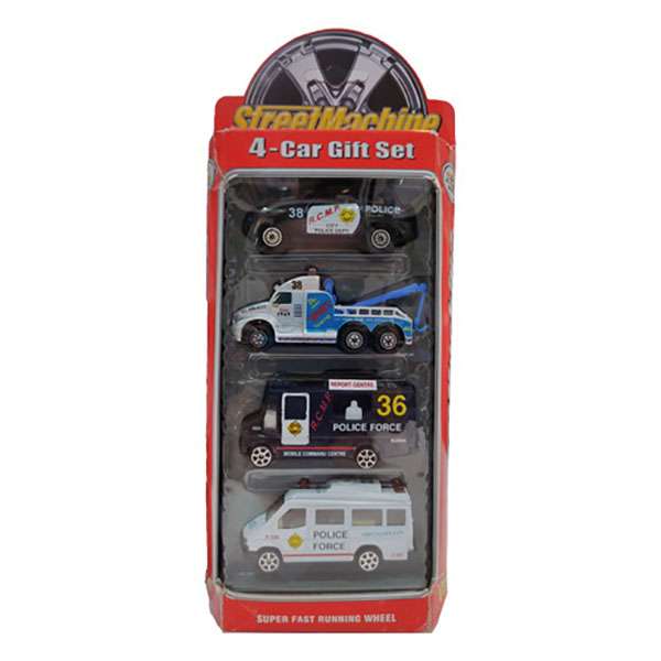 ماشین بازی طرح پلیس مدل street machine کد PT-2050 مجموعه 4 عددی