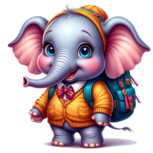 استیکر پارچه و لباس پاد آفرین طرح مدرسه و فیل کد 1510